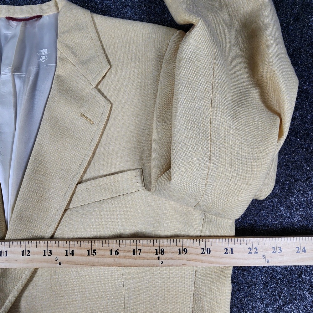 VTG Jack Nicklaus Golden Bear Sport Coat Mens 42R Yellow Blazer Shulman's - Picture 11 of 15